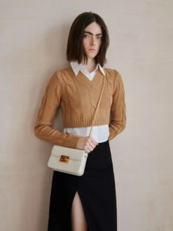 Croc-Effect Chain Strap Crossbody Bag -Charles & Keith 2019 L7 CK2 80700998 4 41 4