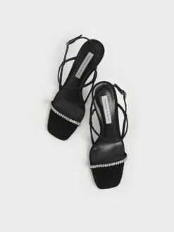 Textured Gem-Embellished Strappy Sandals 15 Textured Gem-Embellished Strappy Sandals -Charles & Keith 2021 L2 CK1 60361322 01 8