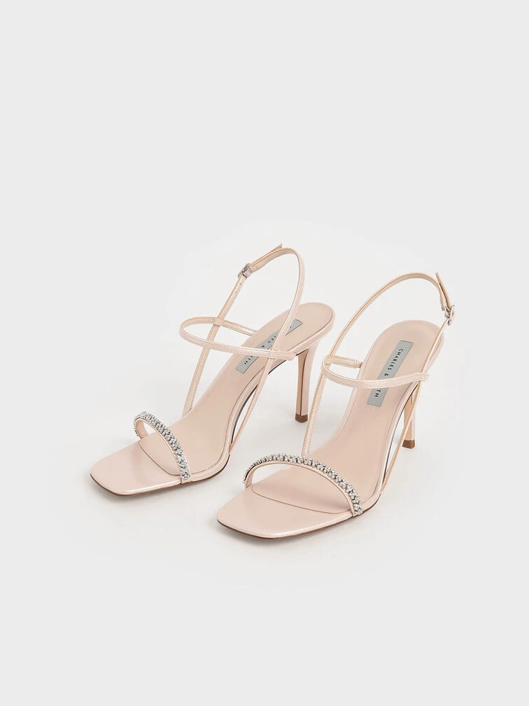 Gem-Embellished Strappy Sandals 3 Gem-Embellished Strappy Sandals - Image 3