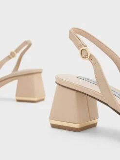 Trapeze Heel Slingback Pumps 7 Trapeze Heel Slingback Pumps -Charles & Keith 2021 L2 CK1 60920241 60 5