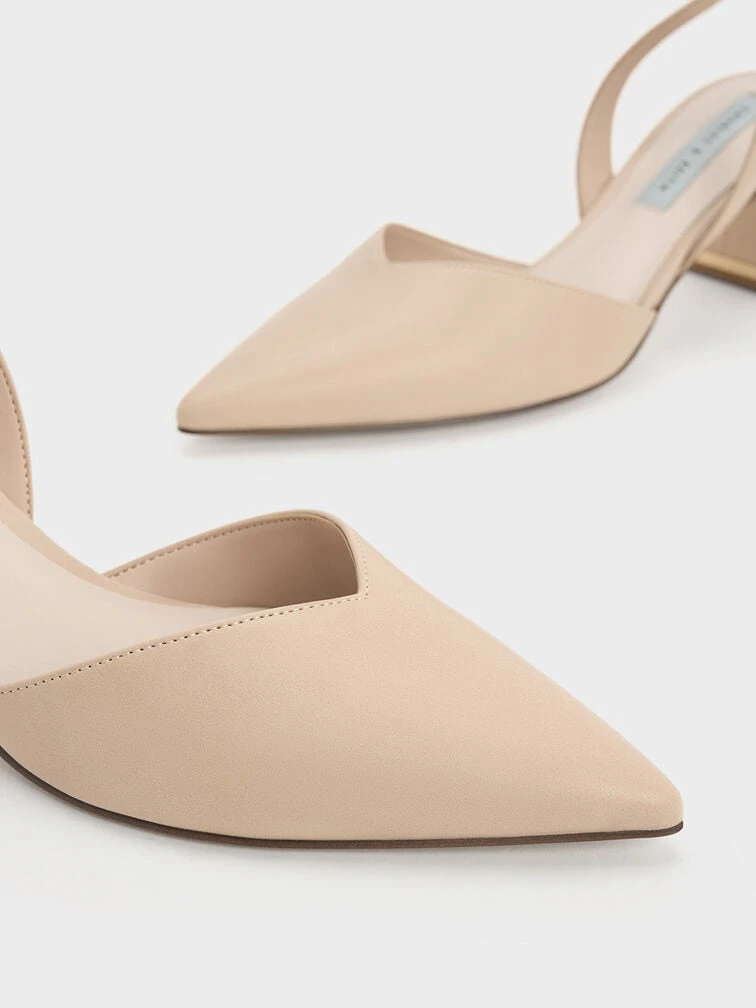 Trapeze Heel Slingback Pumps 4 Trapeze Heel Slingback Pumps - Image 4