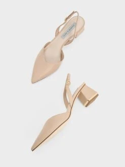 Trapeze Heel Slingback Pumps 9 Trapeze Heel Slingback Pumps -Charles & Keith 2021 L2 CK1 60920241 60 8