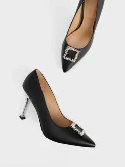 Leather Gem-Embellished Pumps -Charles & Keith 2021 L3 SL1 60280366 01 5