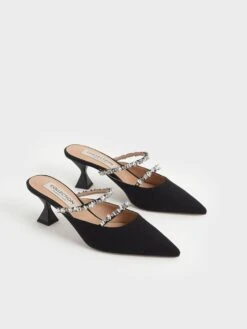 Canvas Double Gem Strap Mules -Charles & Keith 2021 L3 SL1 60280370 01 3
