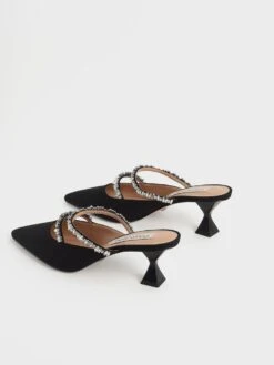 Canvas Double Gem Strap Mules -Charles & Keith 2021 L3 SL1 60280370 01 5
