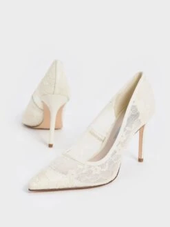 Lace Stiletto Pumps -Charles & Keith 2021 L6 CK1 60280306 09 7