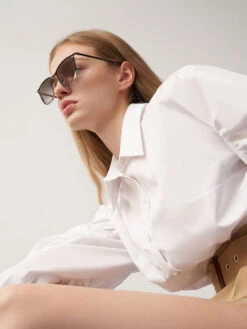 Two-Tone Wire Frame Butterfly Sunglasses -Charles & Keith 2021 L6 CK3 71280467 01 4