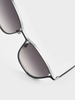 Two-Tone Wire Frame Butterfly Sunglasses -Charles & Keith 2021 L6 CK3 71280467 01 6