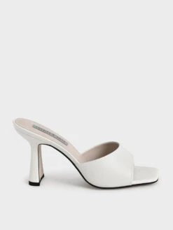 Square Toe Heeled Mules