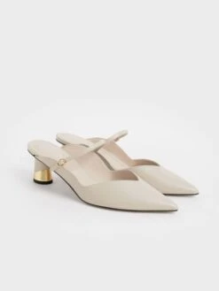 Metallic Sculptural Heel Mules -Charles & Keith 2021 L7 CK1 60920287 41 3