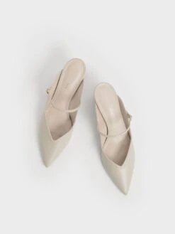 Metallic Sculptural Heel Mules -Charles & Keith 2021 L7 CK1 60920287 41 8