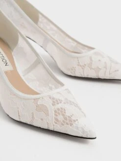 Lace Sculptural Heel Pumps -Charles & Keith 2021 L7 SL1 60280396 03 7