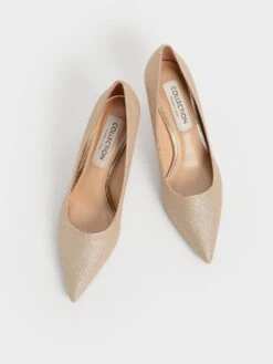 Glittered Kitten Heel Pumps -Charles & Keith 2021 L7 SL1 60580031 1 27 8