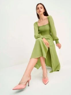 Adel Recycled Polyester Gem-Strap Slingback Ballerina Pumps -Charles & Keith 2022 L2 CK1 60280280 B 83 4