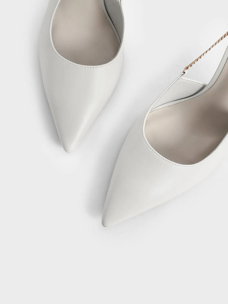 Chain-Link Slingback Stiletto Pumps 7 Chain-Link Slingback Stiletto Pumps - Image 7