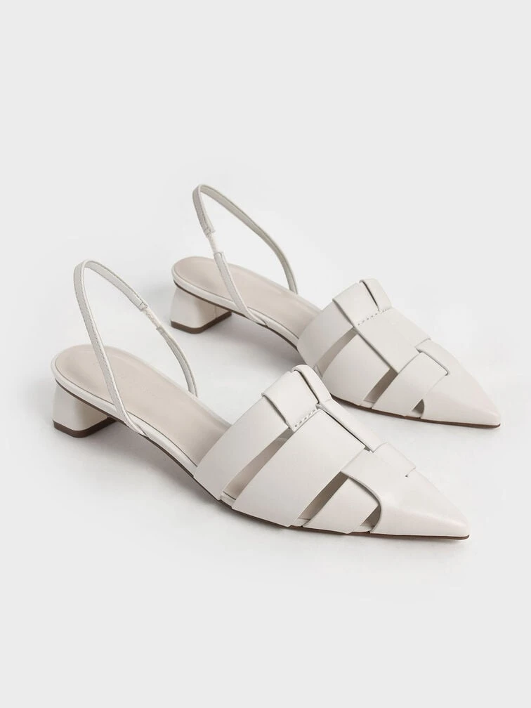 Woven Slingback Pumps 2 Woven Slingback Pumps - Image 2