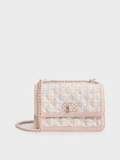Micaela Tweed Quilted Chain Bag