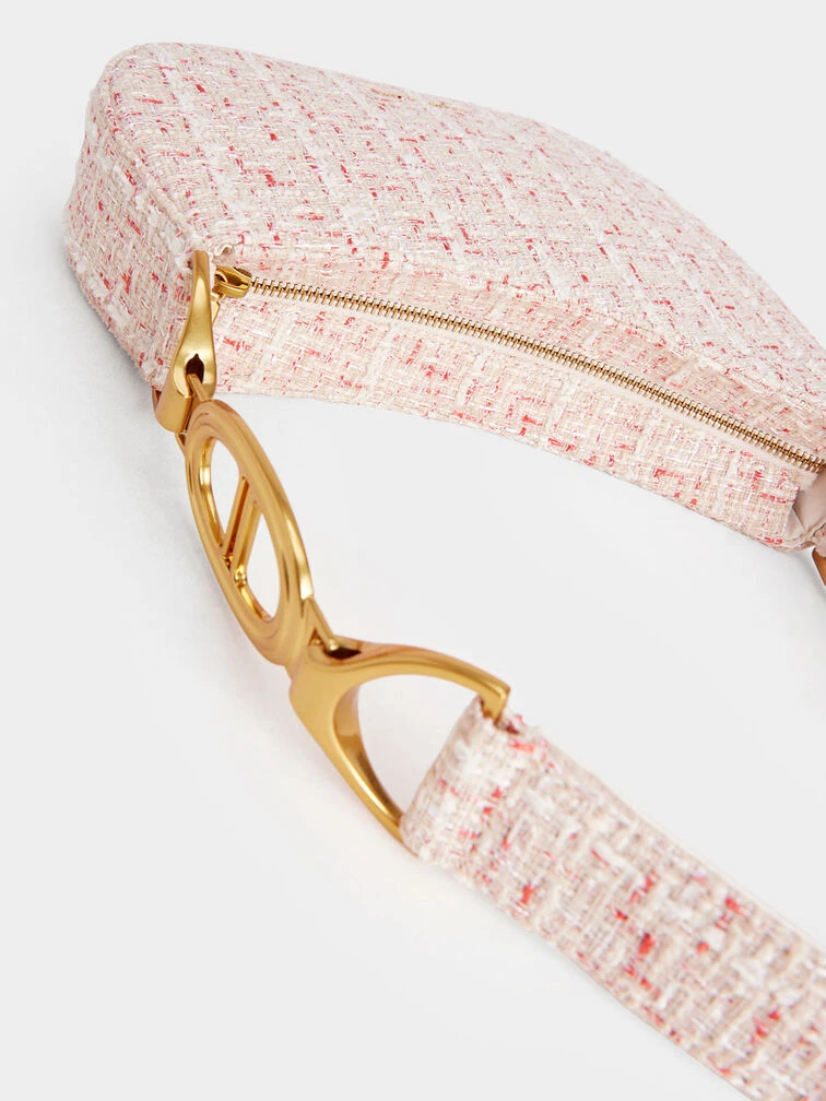 Tweed Asymmetrical Shoulder Bag 3 Tweed Asymmetrical Shoulder Bag - Image 3