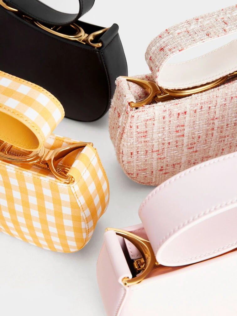 Tweed Asymmetrical Shoulder Bag 4 Tweed Asymmetrical Shoulder Bag - Image 4