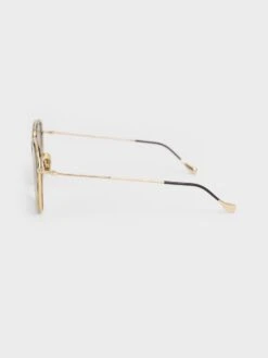 Recycled Acetate Wire-Frame Sunglasses -Charles & Keith 2022 L3 CK3 71280489 14 3