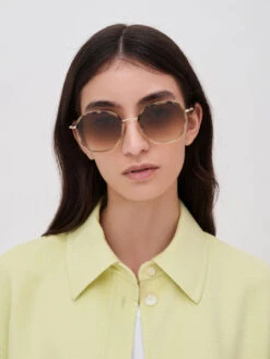 Recycled Acetate Wire-Frame Sunglasses -Charles & Keith 2022 L3 CK3 71280489 14 4