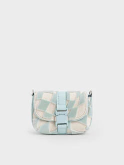 Zetta Belt Buckle Checkered Mini Bag