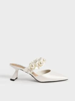 Blythe Bead Embellished Satin Pumps