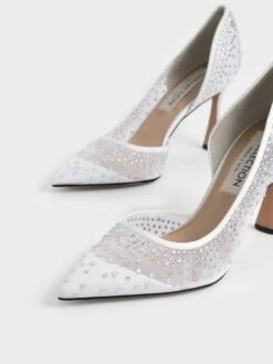Blythe Mesh Embellished Half-D'Orsay Pumps -Charles & Keith 2022 L3 SL1 60920050 A 03 5