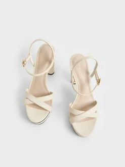 Crossover Platform Heeled Sandals 9 Crossover Platform Heeled Sandals -Charles & Keith 2022 L6 CK1 60280239 1 41 8