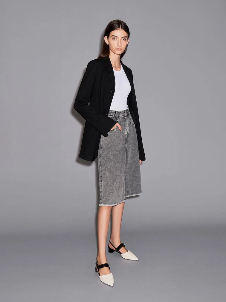 Studded Buckled Slingback Pumps 4 Studded Buckled Slingback Pumps - Image 4