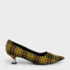 Checkered Spool Heel Pumps