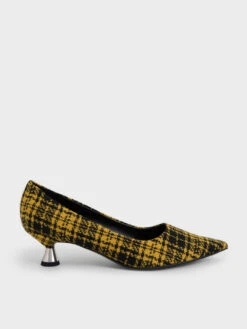 Checkered Spool Heel Pumps