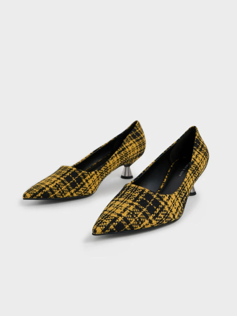 Checkered Spool Heel Pumps 2 Checkered Spool Heel Pumps - Image 2