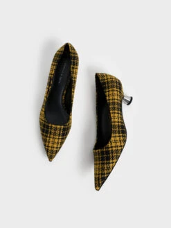 Checkered Spool Heel Pumps 9 Checkered Spool Heel Pumps -Charles & Keith 2022 L6 CK1 61720120 23 8