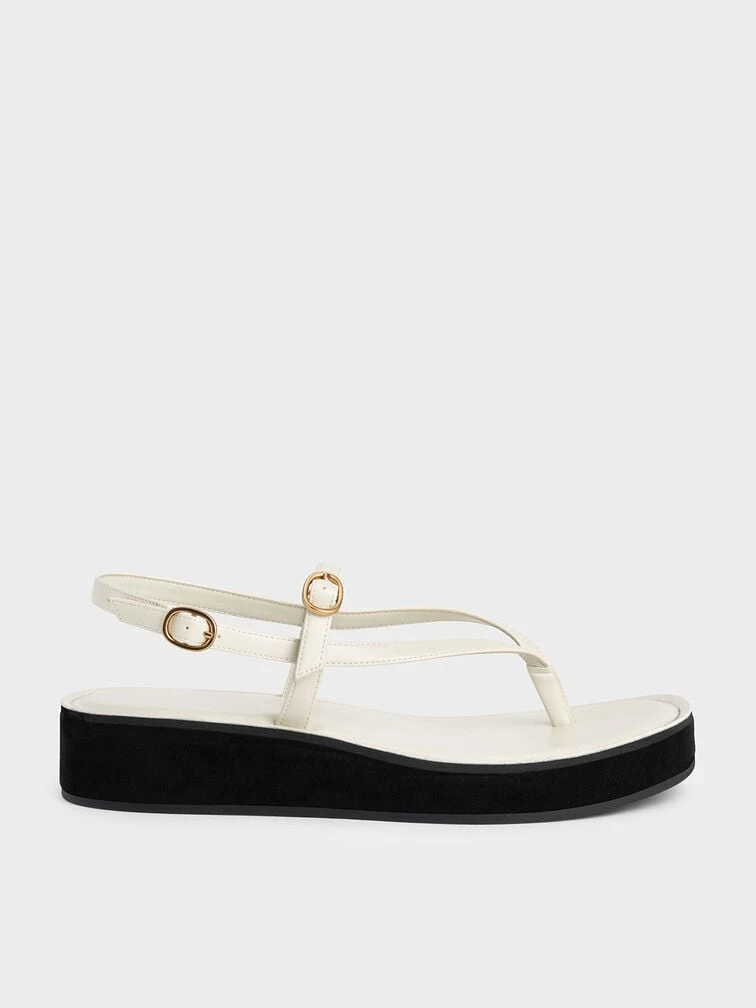Strappy Flatform Thong Sandals 1 Strappy Flatform Thong Sandals