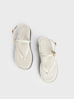 Strappy Flatform Thong Sandals 15 Strappy Flatform Thong Sandals -Charles & Keith 2022 L6 CK1 80050091 41 8
