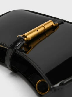 Cesia Patent Metallic Accent Shoulder Bag -Charles & Keith 2022 L6 CK2 20151158 J5 7