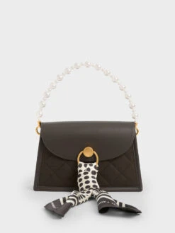 Roza Beaded Handle Scarf Bag