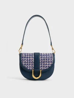 Gabine Tweed Saddle Bag