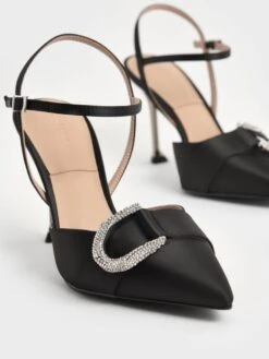 Gabine Gem-Embellished Back Strap Pumps 12 Gabine Gem-Embellished Back Strap Pumps -Charles & Keith 2022 L6 SL1 60280413 01 5