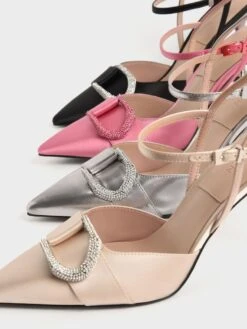 Gabine Gem-Embellished Back Strap Pumps 14 Gabine Gem-Embellished Back Strap Pumps -Charles & Keith 2022 L6 SL1 60280413 01 7