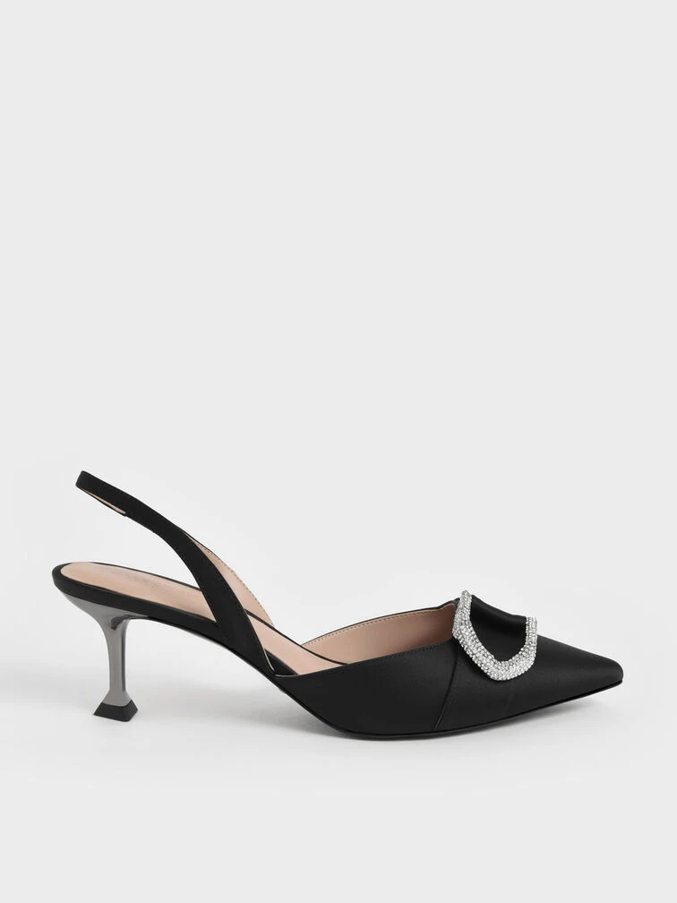 Gabine Gem-Embellished Slingback Pumps 1 Gabine Gem-Embellished Slingback Pumps