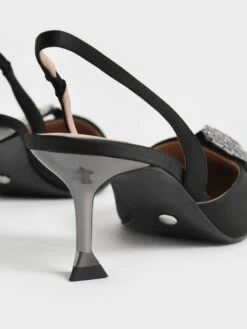 Gabine Gem-Embellished Slingback Pumps 10 Gabine Gem-Embellished Slingback Pumps -Charles & Keith 2022 L6 SL1 60280418 01 5