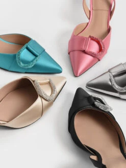 Gabine Gem-Embellished Slingback Pumps 12 Gabine Gem-Embellished Slingback Pumps -Charles & Keith 2022 L6 SL1 60280418 01 7