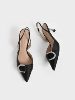 Gabine Gem-Embellished Slingback Pumps 13 Gabine Gem-Embellished Slingback Pumps -Charles & Keith 2022 L6 SL1 60280418 01 8