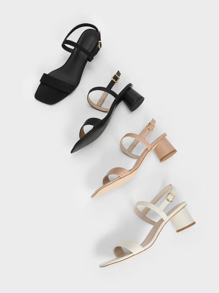 Cylindrical Heel Back Strap Sandals 6 Cylindrical Heel Back Strap Sandals - Image 6