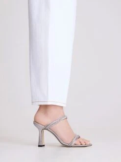 Embellished Twisted Strap Glittered Sandals -Charles & Keith 2022 L7 CK1 60050976 07 4