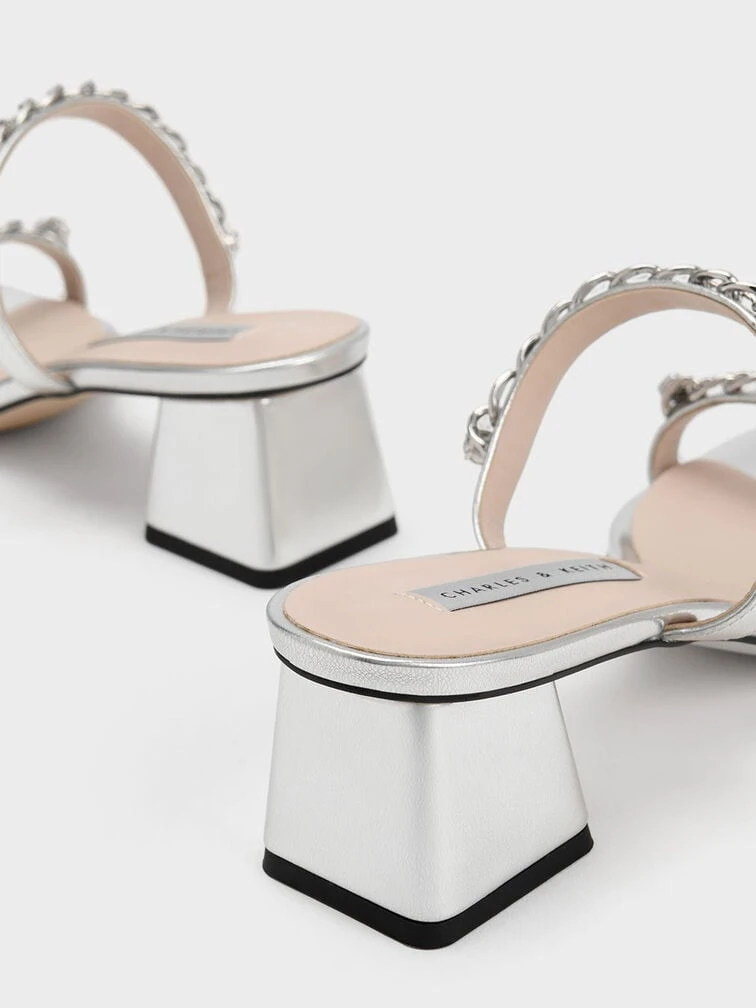 Chain-Link Block Heel Sandals 5 Chain-Link Block Heel Sandals - Image 5