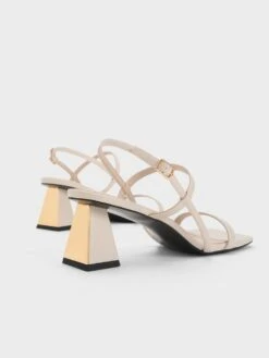 Square-Toe Strappy Sandals -Charles & Keith 2022 L7 CK1 60050978 41 5