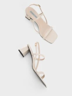 Square-Toe Strappy Sandals -Charles & Keith 2022 L7 CK1 60050978 41 8